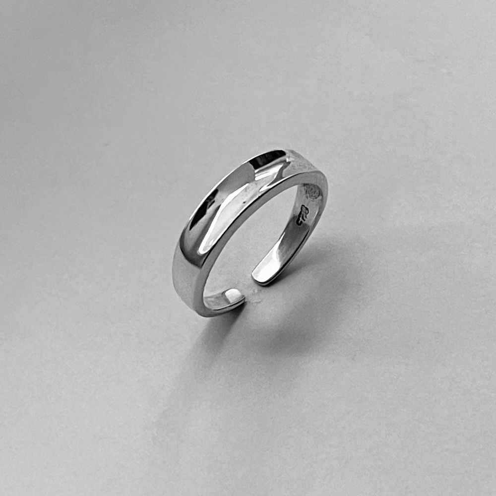 Sterling Silver Concave Toe Ring, Silver Ring, Bo… - image 8
